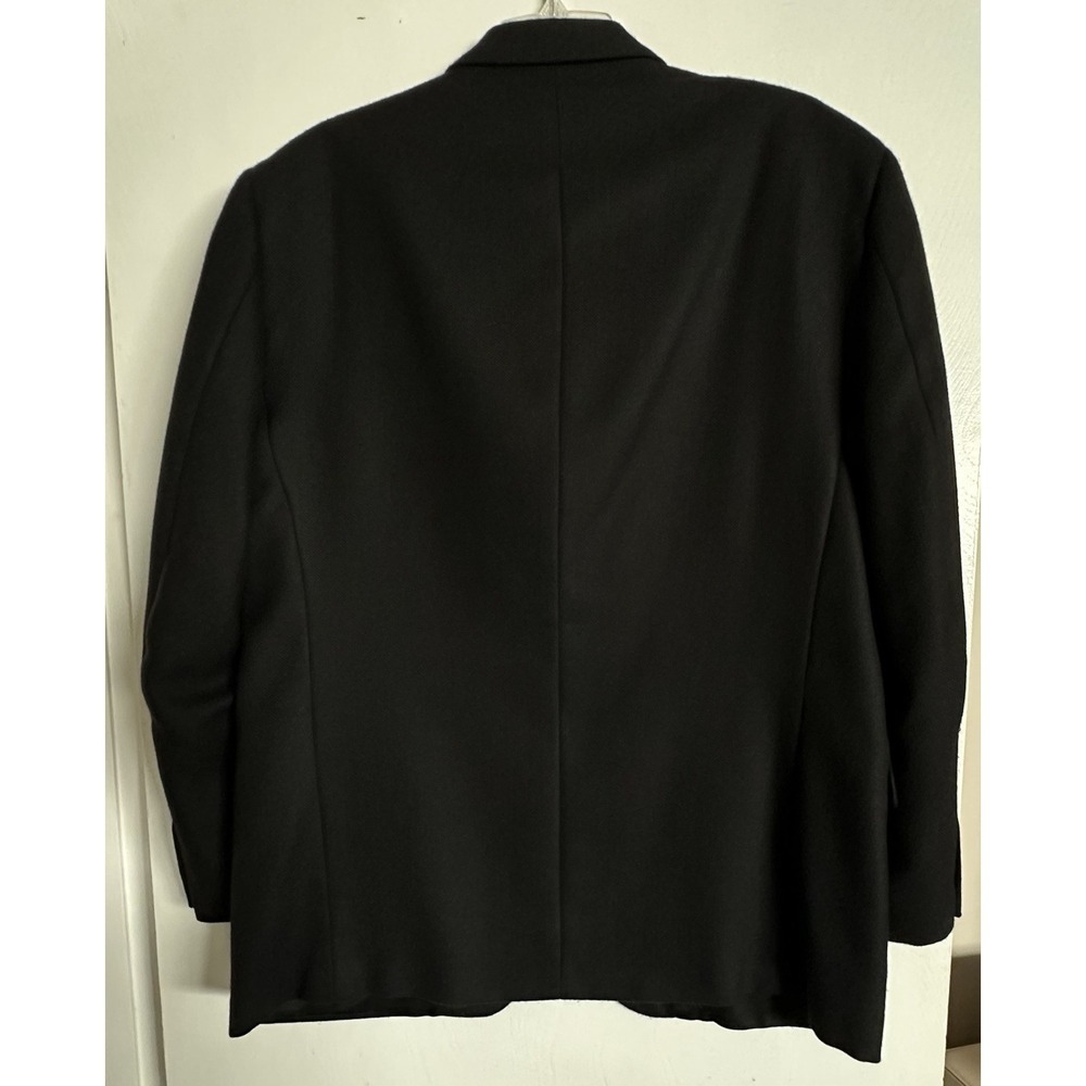 Andrew Fezza Fusion Lambswool and Cashmere Blazer 42R Black Three Button - Picture 2 of 11